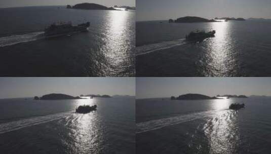 海洋上的客轮轮船高清在线视频素材下载