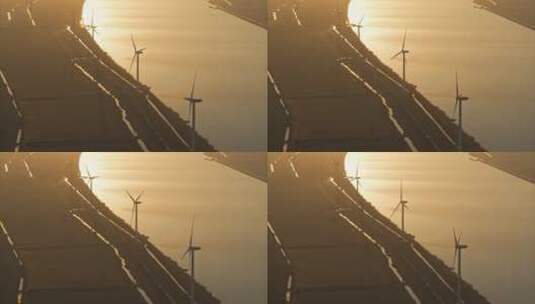 4K上海崇明风力太阳能发电素材高清在线视频素材下载