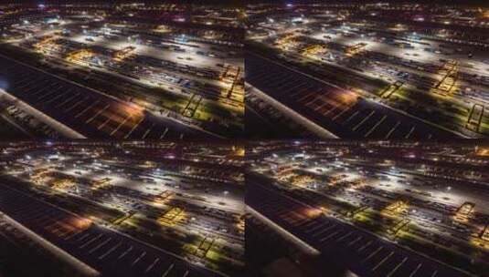 重庆西部物流园夜景延时高清在线视频素材下载