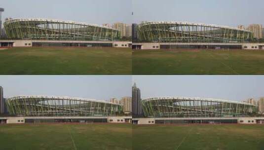宝安体育馆 新中心区三大标志性建筑之一高清在线视频素材下载