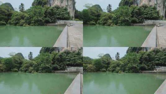 广西柳州山水龙潭公园湖水风景高清在线视频素材下载