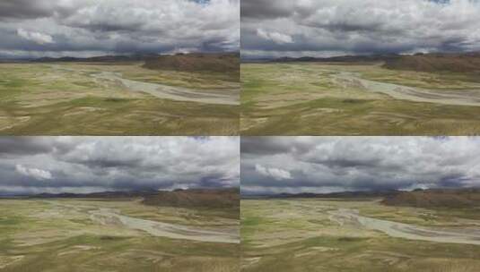西藏新藏线当却藏布雅鲁藏布江湿地自然风光高清在线视频素材下载