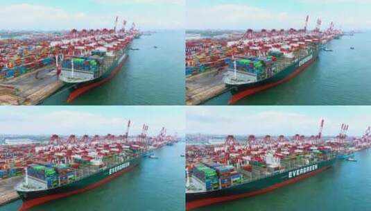 港口码头-货运物流集装箱高清在线视频素材下载
