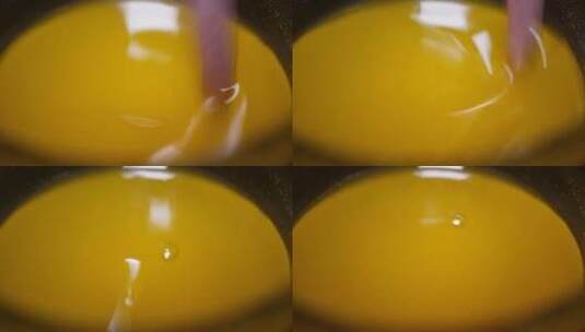橙子果汁橘子果汁清水玻璃杯冲泡高清在线视频素材下载
