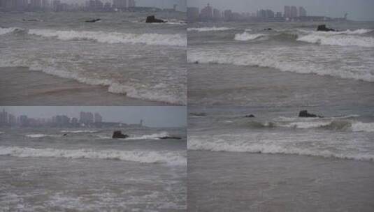 海浪拍击海岸高清在线视频素材下载