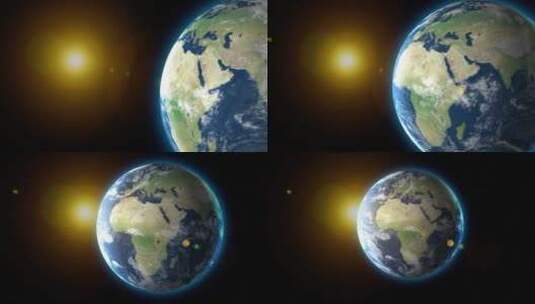 宇宙视角与蓝色星球概念画面高清在线视频素材下载