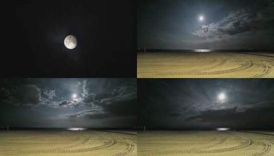 月亮乌云高清在线视频素材下载
