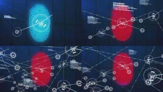 各种科技感指纹高清在线视频素材下载