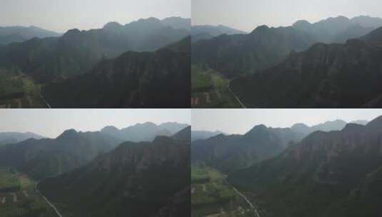 山峦层叠航拍空镜素材高清在线视频素材下载