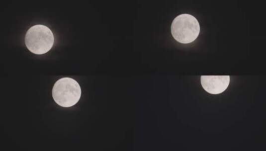中秋佳节满月夜空中的月亮特写视频高清在线视频素材下载