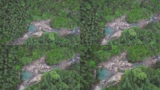 安徽 翡翠湖 山水 瀑布高清在线视频素材下载