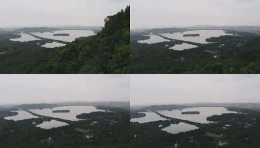 杭州西湖航拍大全景高清在线视频素材下载