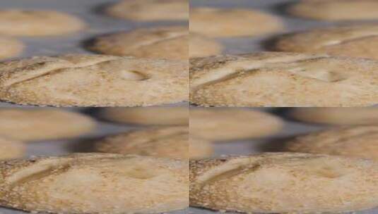 烤面包时间流逝烤延时烤面包面包制作高清在线视频素材下载
