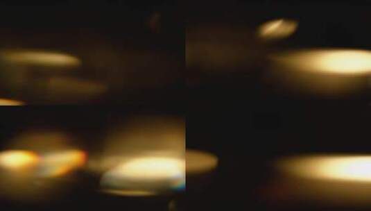 散景灯的散焦圈在夜间黑暗中高清在线视频素材下载