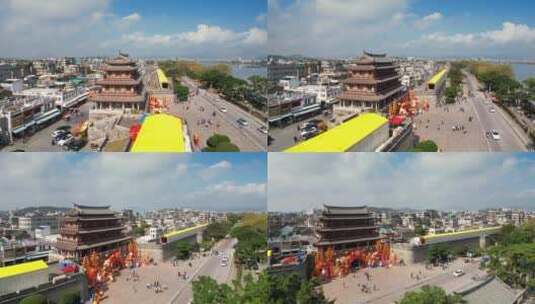 广东省潮州市潮州古城广济桥高清在线视频素材下载