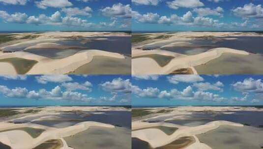 沙丘雨水湖高清在线视频素材下载