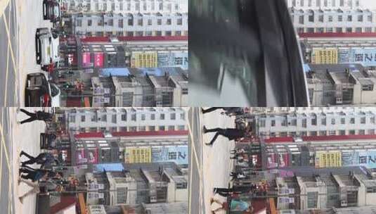 竖版香港旺角街道车流高清在线视频素材下载