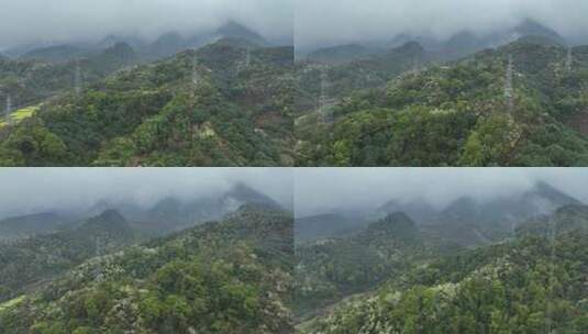 烟雨云雾缥缈的大山高清在线视频素材下载