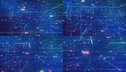 【4K】科技工业数据空间背景高清在线视频素材下载