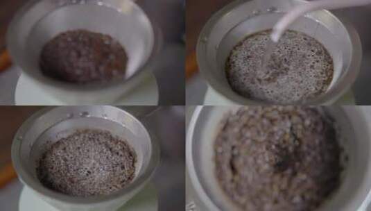 咖啡研磨手冲咖啡豆高清在线视频素材下载