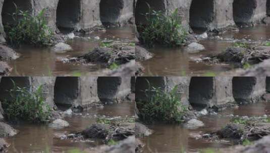 水污染 河流垃圾  环境污染 污水排放高清在线视频素材下载