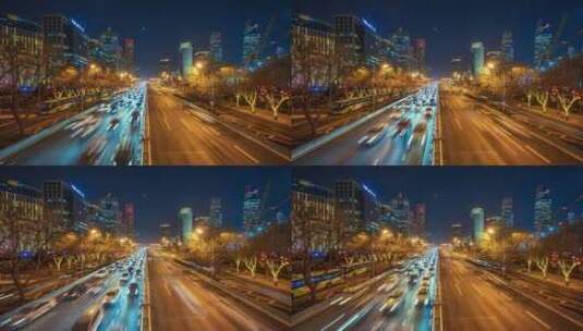 中国北京国贸天桥延时8K60P高清在线视频素材下载
