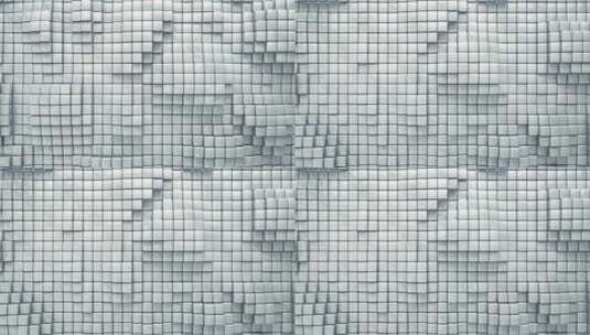 立方体的白色几何图案。3D渲染无缝走马灯高清在线视频素材下载