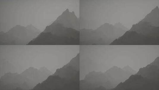 烟雾缭绕的迷雾山脉高清在线视频素材下载