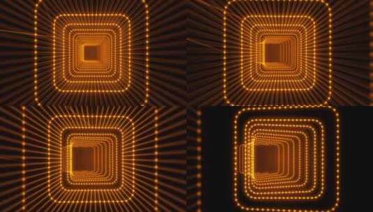 清洁橙色技术或科学丛矩形隧道背景4 K6高清在线视频素材下载