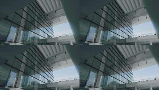 深圳美术馆新馆文体设施建筑空间5574高清在线视频素材下载