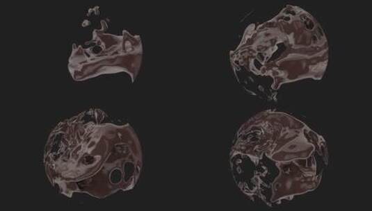巧克力球飞溅高清在线视频素材下载