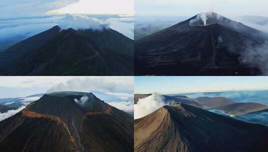 火山爆发火山喷发岩浆熔岩高清在线视频素材下载