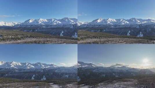 阿拉斯加雪山风景高清在线视频素材下载