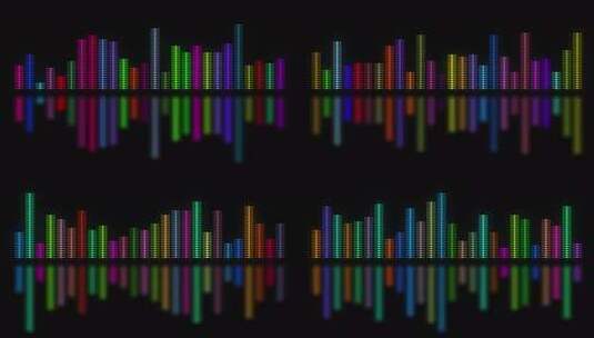 动感音乐波形图形均衡器LED背景高清在线视频素材下载