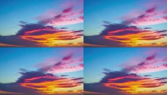 绚丽多彩天空日落美景延时摄影高清在线视频素材下载