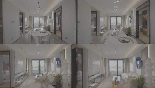 住宅客厅装饰家居空间设计现代简约轻奢舒适高清在线视频素材下载