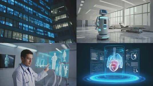智慧医疗科技医院智慧设施全民健康高清在线视频素材下载
