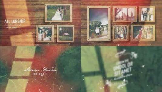 唯美浪漫婚礼简介相框展示照片AE模板高清AE视频素材下载