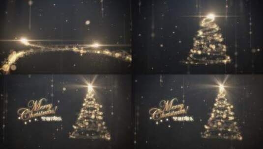 粒子光效创意唯美展示圣诞节演绎高清AE视频素材下载