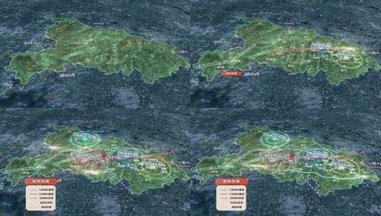 湖北电网地图AE包装高清AE视频素材下载