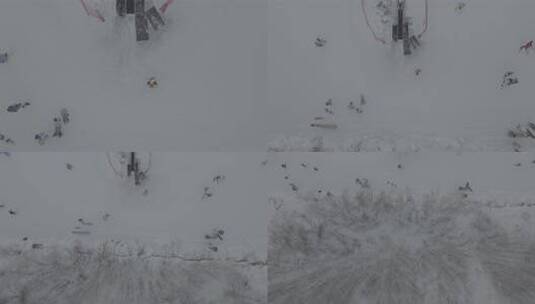 俯拍积雪地面高清在线视频素材下载