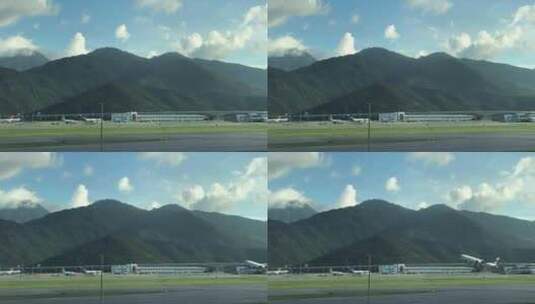 香港机场飞机起飞升格高清在线视频素材下载