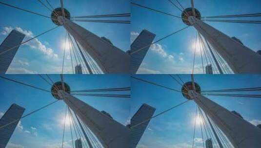 赤峰桥仰拍天空高清在线视频素材下载