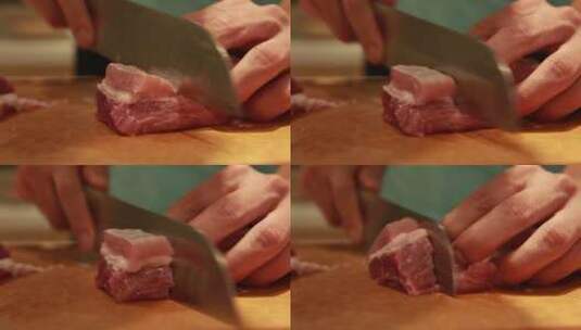 切牛腩肉切牛肉高清在线视频素材下载
