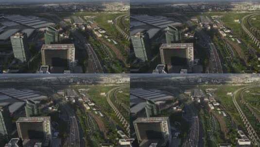 上海浦东新区大厦大楼航拍高清在线视频素材下载