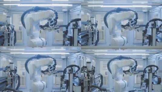 智能工厂机械臂高清在线视频素材下载