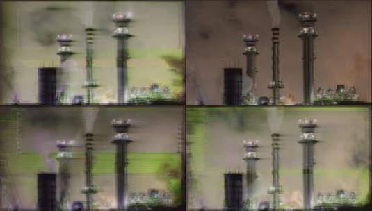 石油厂排放的烟雾高清在线视频素材下载