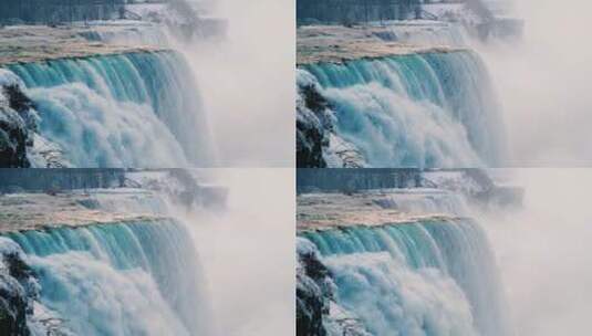 冬季尼亚加拉大瀑布高清在线视频素材下载