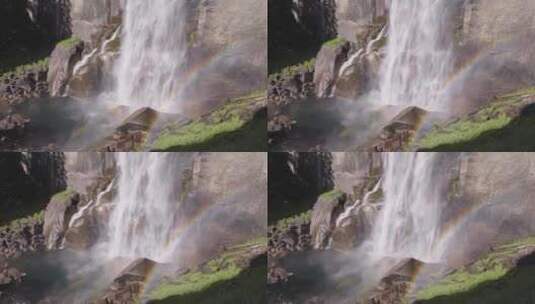 公园里的瀑布景观高清在线视频素材下载