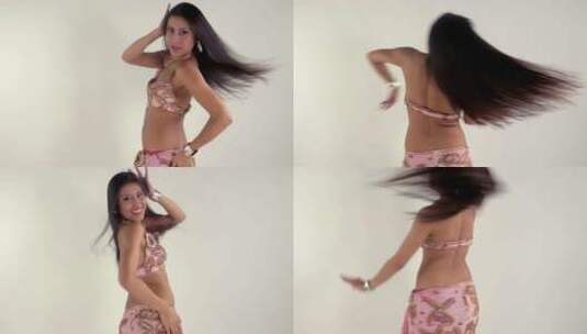 女子跳传统舞蹈高清在线视频素材下载
